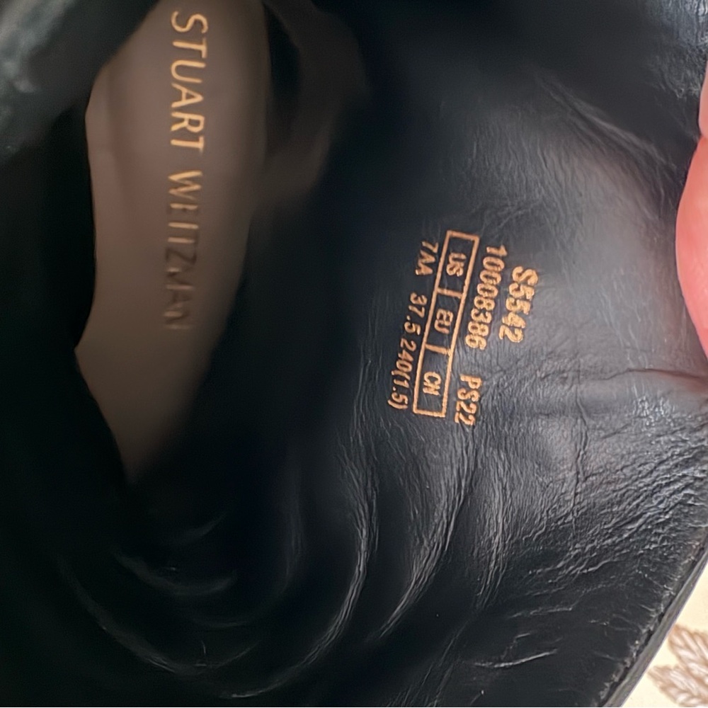 NEW Stuart Weitzman Brand New Ryder Lift Black Moto Boots - Picture 7 of 7